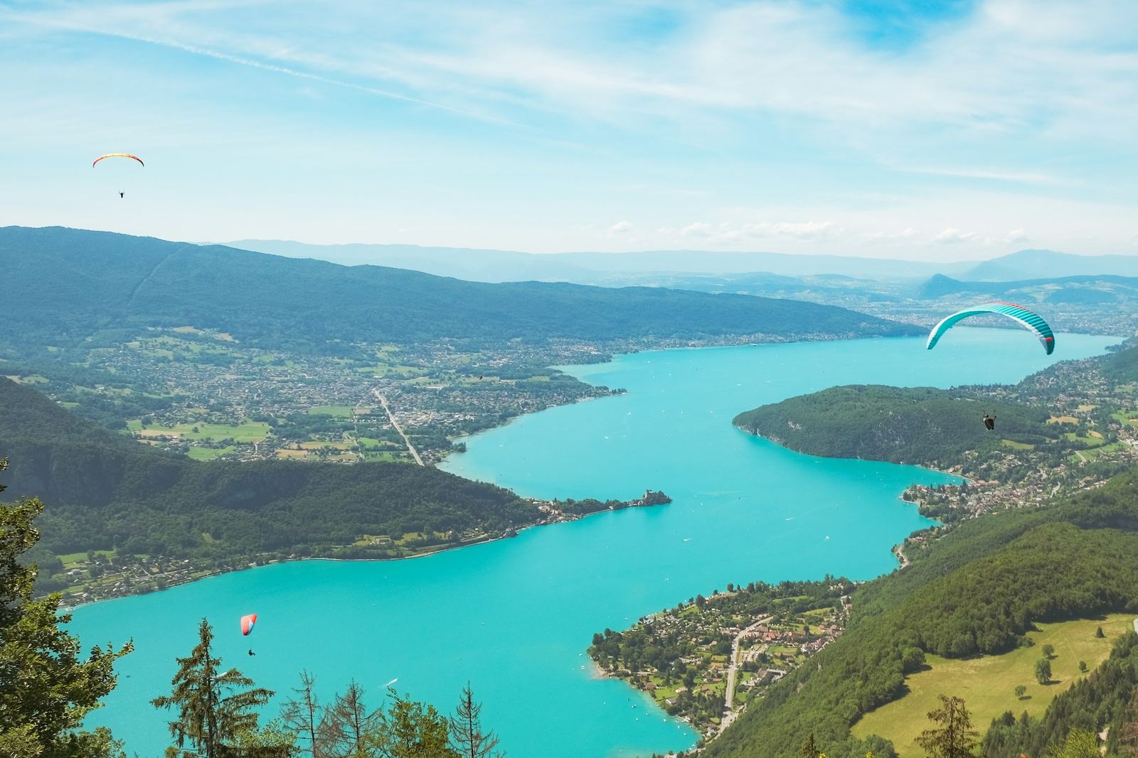 Lake Annecy seen from the heights